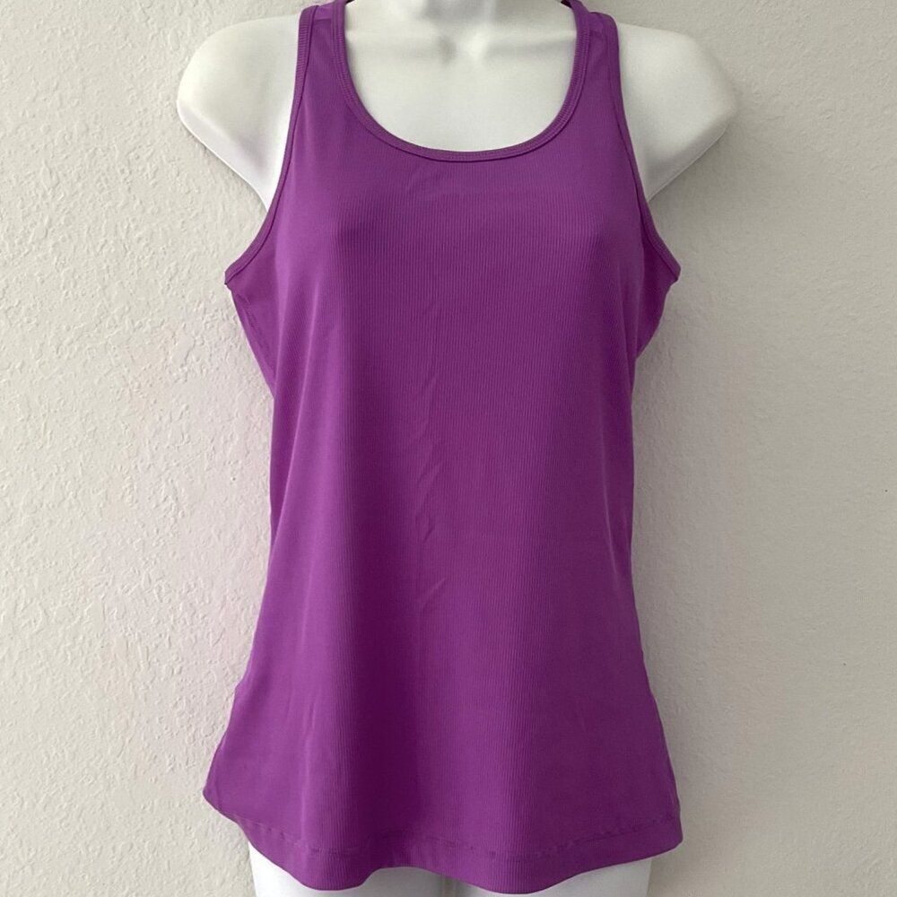 Tek Gear Ribbed Racerback Activewear Tank Top Purple Size M Like New